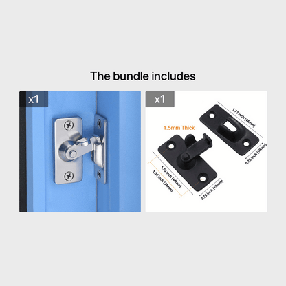 304 Stainless Steel Door Lock  90 Degree Right Angle Door  Door Gate Slide  Lock, Home Safety Door Lock Hasp Locking  Bolt Cam, for Sliding Doors/ Window /Closet /Barn/ Garden/ Fences