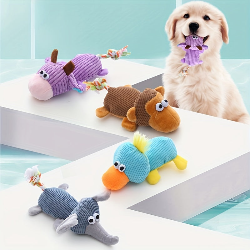 Adorable Interactive Dog Plush Toy 1pc - Durable Chew Toy for Your Pet