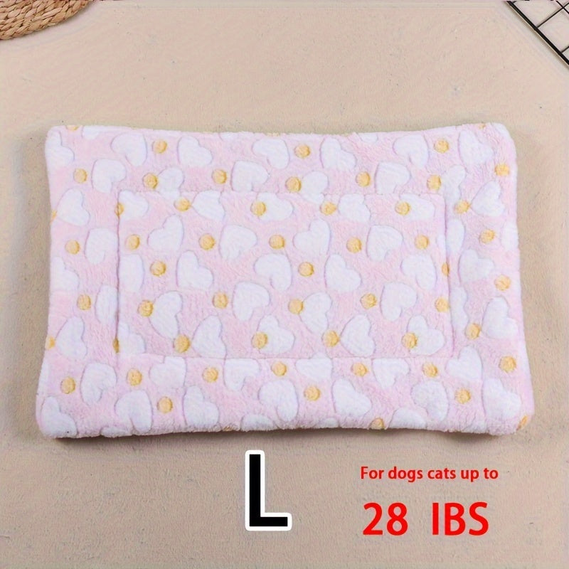 Dog Claw Love Printing Pattern Pet Nest Mat Four Seasons Universal Cat and Dog Floor Mat Comfortable and Pet Blanket 1pc
