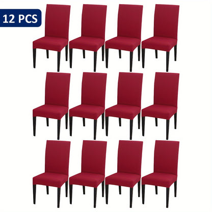 4-Piece/6-Piece/8-Piece/10-Piece/12-Piece S-Size Elastic Kitchen Chair Covers for Home Use