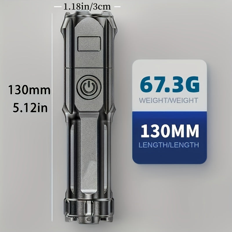 APOLLOFIRE Flashlight with Zoom & Focusable Beam - Portable, - Zooming Torch Suitable for Camping, Emergencies, Use - Compact & Powerful Flashlight, IPX4