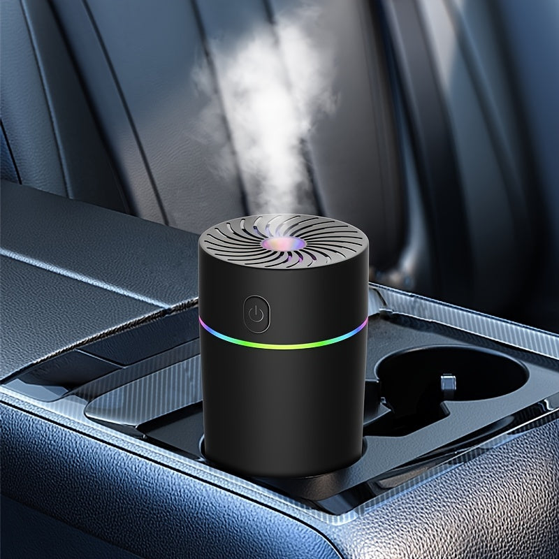 A USB Mini Essential Oil Diffuser That Also Serves As a Car Air Freshener And Humidifier, Designed for Different Car Models, Featuring 7 Color-Changing Lights, Ideal for Use in Cars, Homes, During Travel, in Bedrooms, And Offices, Without Battery