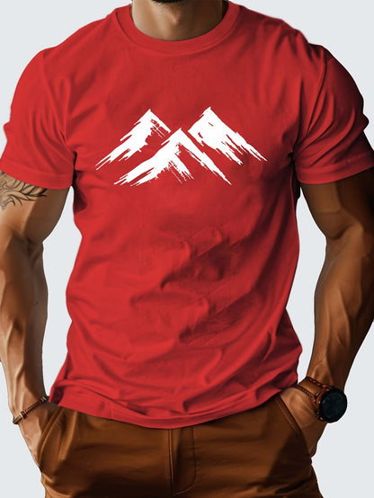 210g 100% Cotton Heavyweight Crew Neck T-Shirt, Printed Casual Style 0112