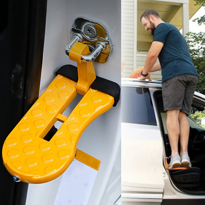 [Foldable Car Step] Aluminium Alloy Multifunction Foldable Car Door Step Hook | Roof Rack Step Universal Latch Hook Foot Pedal Safety Car Accessory