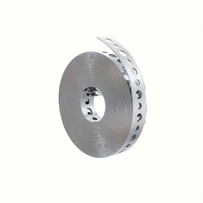 3m High-Zinc Galvanized Iron Coil - Metal Pipe Support & Suspension Strip, 17.5mm Hole