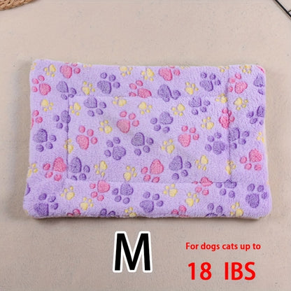 Dog Claw Love Printing Pattern Pet Nest Mat Four Seasons Universal Cat and Dog Floor Mat Comfortable and Pet Blanket 1pc