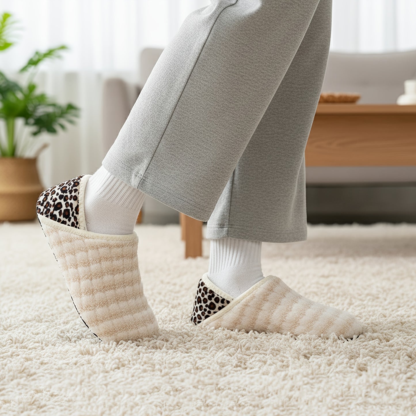 Women And Men Rubber Sole Soft-Lightweight Flat Shoes Non Slip House Gifts for Couple Slipper Designed for Wide Feet, Women Shoes