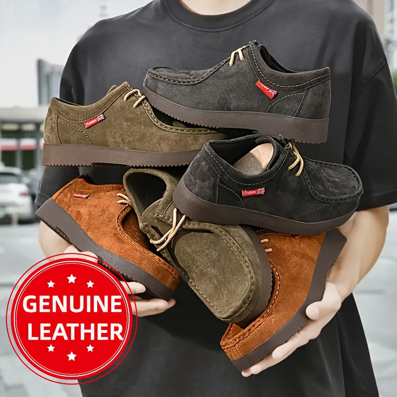 Casual Shoes, Business Shoes, Pigskin Fabric with Non-slip Premium Soles, Suitable for Autumn and Winter Business Casual Easy to Clean Shoes