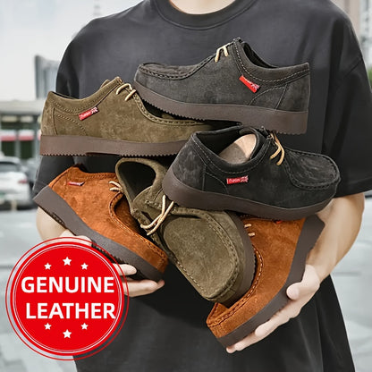 Casual Shoes, Business Shoes, Pigskin Fabric with Non-slip Premium Soles, Suitable for Autumn and Winter Business Casual Easy to Clean Shoes