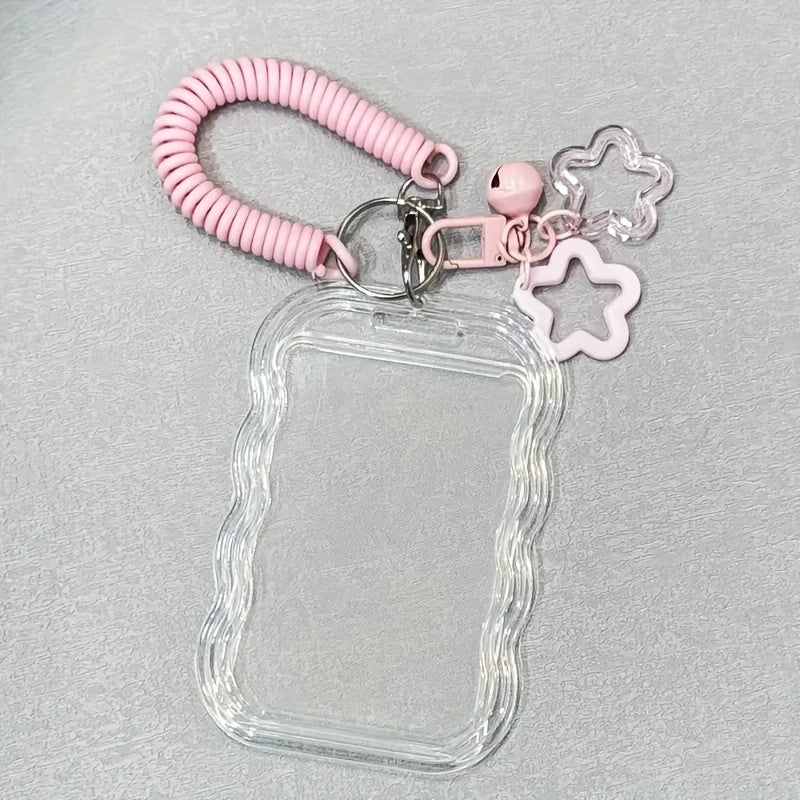 1 Set Heavy Duty Retractable ID Holder with Keychain & Wrist Strap - Transparent PVC Card Holder with Secure Locking Mechanism, Anti-Theft Design, Durable ID Card for Students, School Ids, Campus Ids - Ideal Gift for Back-To-School Season
