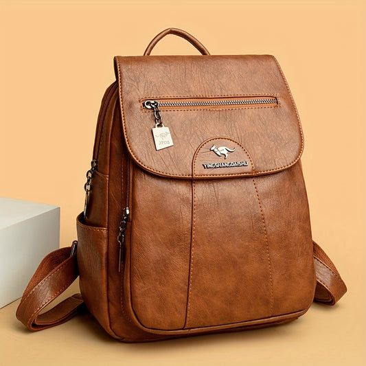 Weidola Women's Backpack, Large Capacity Multi-Compartment Travel Handbag, Adjustable Crossbody or Backpack Purse, Golden-Tone Hardware & Logo, Durable Zipper Closure, Black/Navy/Beige/Brown
