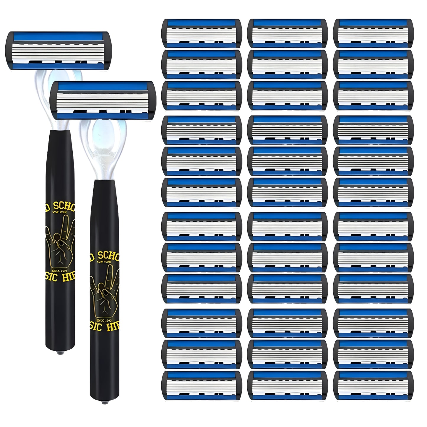 Men's Beard Shaver, 6-layers Blades Razors, Non Slip Handle, Replacement Blades, Men's Shaving Tools
