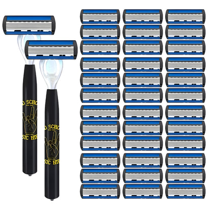 Men's Beard Shaver, 6-layers Blades Razors, Non Slip Handle, Replacement Blades, Men's Shaving Tools