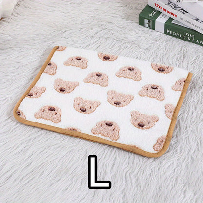 Comfortable And Breathable Cute Cartoon Pattern Dog Bed Blanket Washable Pet Blanket Cat And Dog Nest Mat