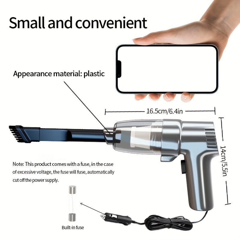 OUDEMU Car Vacuum Cleaner - Powerful 3Kpa Suction, Corded (3M), Lightweight Handheld Car Vacuum Cleaner, Single-Point Exhaust, Suitable for Cars, Trucks, Home - Lightweight And Portable, Without Battery
