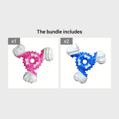 Deep Cleaning of Teeth for Pets, Grinding Toys, Nylon Biting Glue, Triangular Bone, Bite Resistant Teeth Cleaning Stick, Dog Biting Interactive Puzzle Toy
