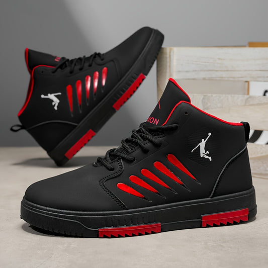 Mid-Top Men's Versatile Sports Casual Sneakers, Comfortable and Trendy Platform Outdoor Running Skate Shoes