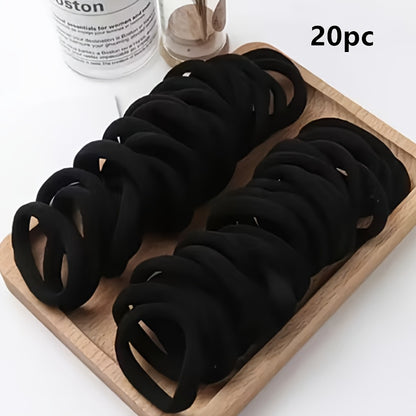 20/40 Solid Color Elastic Hair Bands, Highly Elastic, Stylish And Easy, Suitable for Ponytail Styling, Perfect for Women'S Daily And Casual Use, an Ideal Holiday Gift