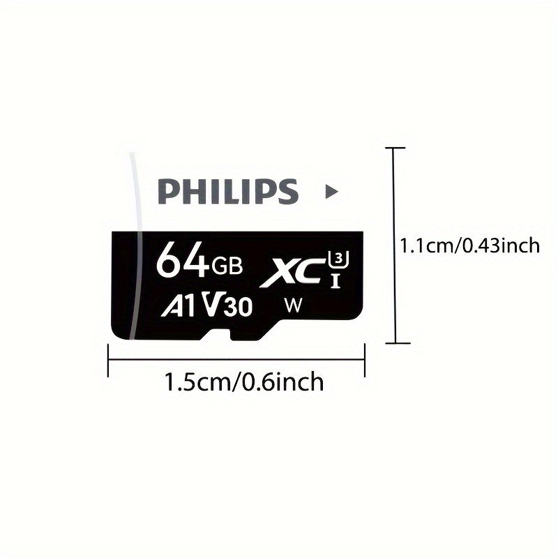 PHILIPS High-Speed Mini SD Memory Card Available in 256GB, 128GB, 64GB, 32GB, 16GB, And 8GB, Class 10 HD Mini Card Suitable for Phones, Tablets, Cameras, And Drones