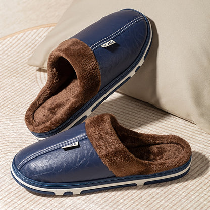 PU slippers for Men's household High Quality thick sole insulation for indoor couples in winter, slippers for women in autumn and winterSuitable for men & women