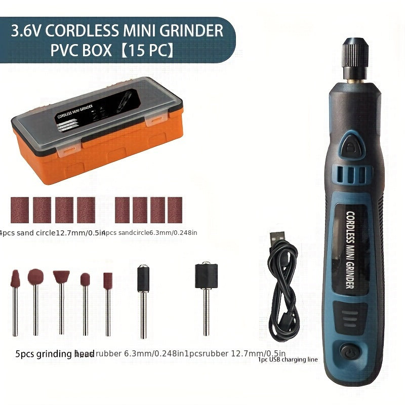 1 Set DIY Household Mini Electric Handheld Engraving Machine for Jade Carving, Grinding, and Polishing, USB Rechargeable Electric Grinder Set, Jade Carving Electric Grinder, Mini Electric Engraving Pen