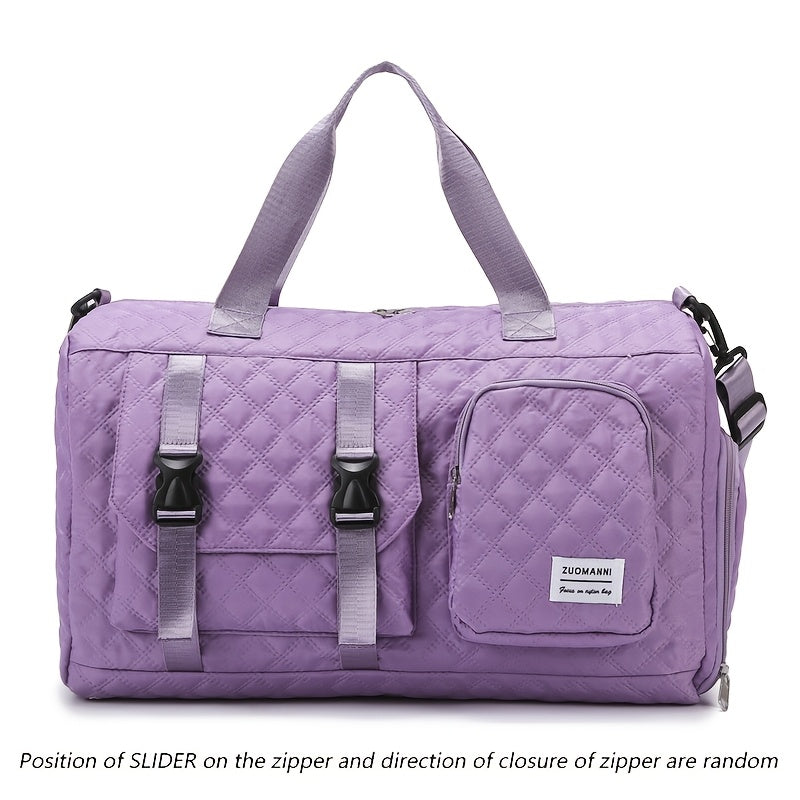 Large Capacity Argyle Travel Duffle Bag, Sports Gym Bag - Spacious & Highly Portable for Overnight Trips