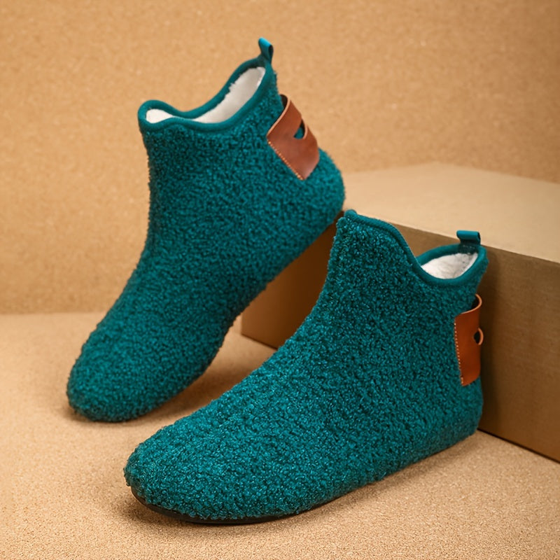 Men's Cozy Autumn/Winter Indoor Casual Slip-On Ankle Slippers with Anti-Slip Sole And Warm LiningSuitable for Men & Women