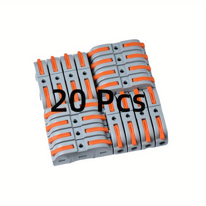 Compact Wire Connector Lever Connector Nut, Electrical Connector for Any Circuit Inline Splice with Terminal Block 28-12 AWG 20/40/50pcs