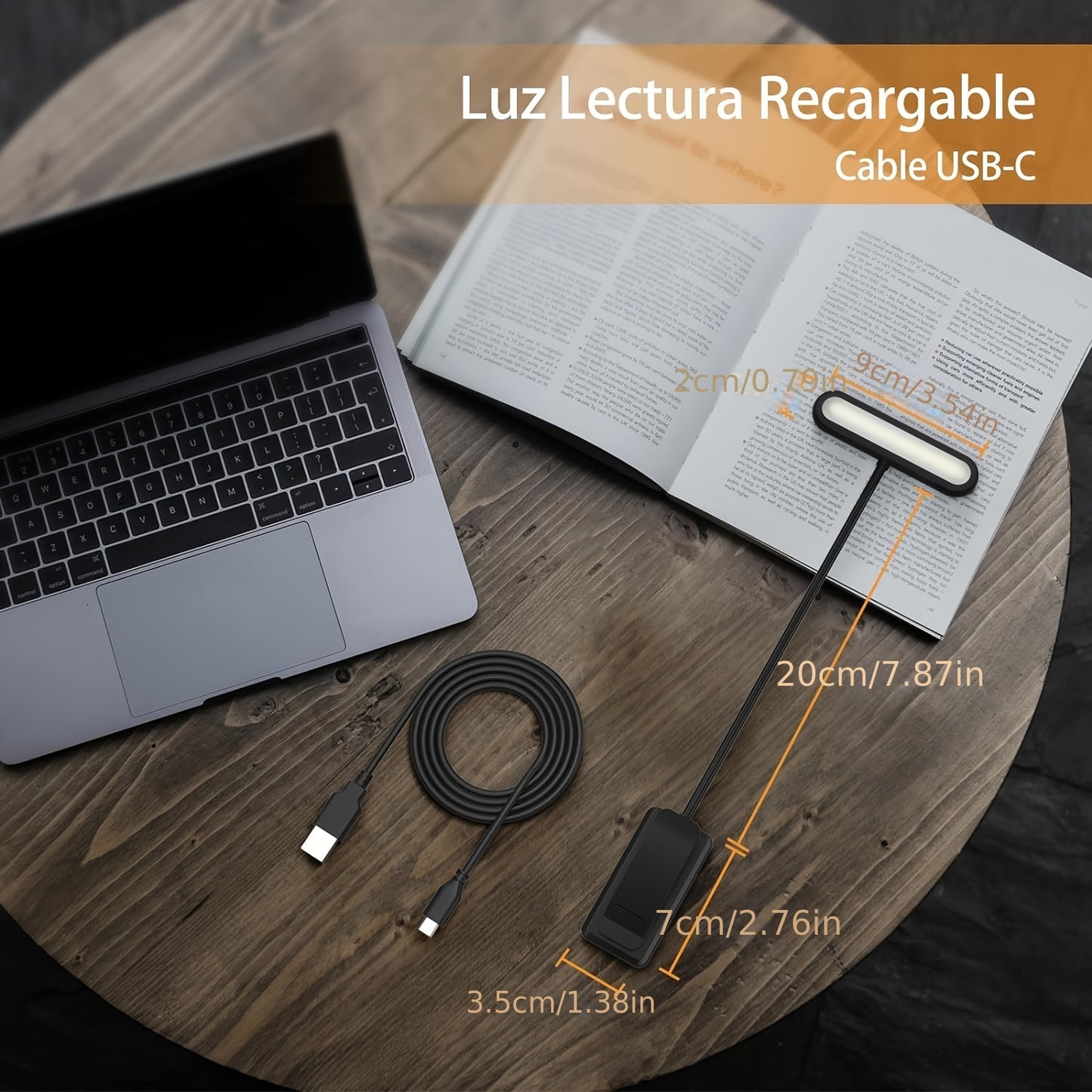 Rechargeable Eye Care Book Light with Memory Function - Clip on Reading Light for Book Lights Reading Night In Bed