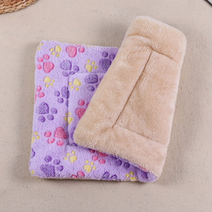 Dog Claw Love Printing Pattern Pet Nest Mat Four Seasons Universal Cat and Dog Floor Mat Comfortable and Pet Blanket 1pc