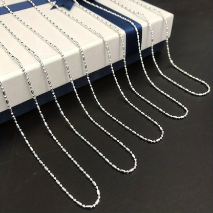 5pcs Silver-plated Plated Link Chain Necklaces with Lobster Clasps - 16-30 Inch Versatile Jewelry Making Chains for Fashion Accessories, Fashion Jewelry Making|Textured Metal Chains|Durable Metal Chains, Jewelry Making Supplies