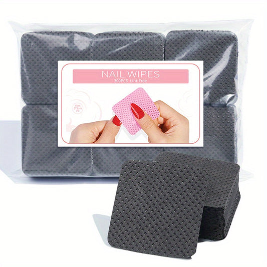 300Pcs/Pack Lint-Free Nail Polish Remover Gel Nail Wipes Nail Pads Manicure Pedicure Gel Nail Art Cleaning Tools Tips