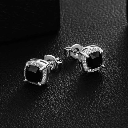 [A Pair, 6mm Retro Earrings] 6mm Square Retro Fashion High-end Earrings | A Pair, Simple And Comfortable For Men And Women, Universal Couple Earrings Jewelry Accessories