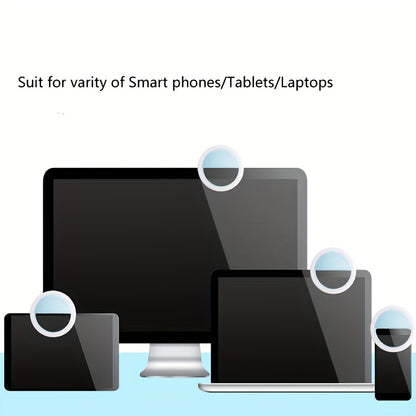 CLEANTRUST Rechargeable LED Ring Light | Selfie And Live Streaming Light, Portable Circular Flashlight, Dual Power Mode: Rechargeable Battery/Usb, Three-Level Adjustable White Light, Polymer Lithium Battery, Suitable for Smartphones, Cameras