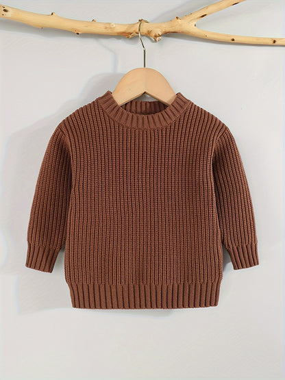 [Knit Sweater Pullover] Keep Your Baby Warm And Stylish This Winter with A Knit Sweater Pullover Top!