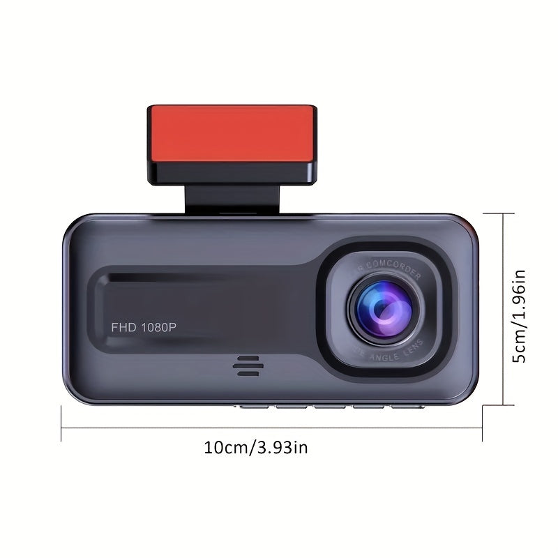3 Lens Camara Para auto, Car dashcam 1080P Front | 480P Interior & Rear Cams Dashcam, Car Accessories | Car DVR | Video Recorder Car | Parking Monitoring Insede IR Night Vision, Loop Recording, Halloween/Christmas/gift.