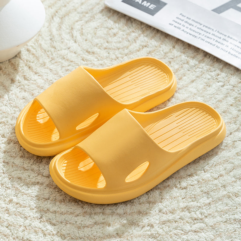 Home Relaxation, Summer EVA Slides - Lightweight, Non-Slip Indoor/Outdoor Slide Sandals in Yellow, Orange, And Black for Home, Bathroom, And Spa Use, Indoor Slippers