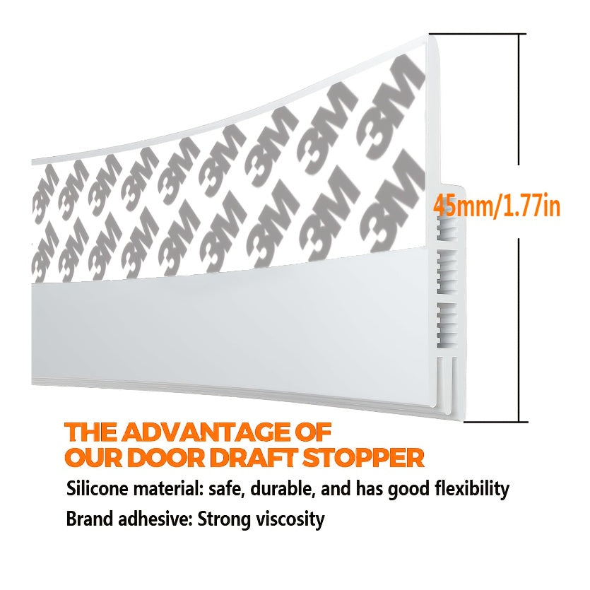 Draft Stopper for Doors, Weatherproofing Seal, Bottom Sweep for Both Exterior And Interior Doors, And a Noise And Dust Insulation Blocker for Garage Windows.
