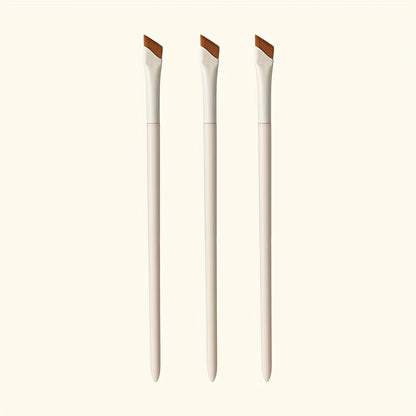 [Fragrance Free] Precision Angle Eyeliner and Eyebrow Brush Set | 1/2/3pcs | Nylon Brush | Fragrance Free | Suitable for All Skin Types | Ideal for Beginners