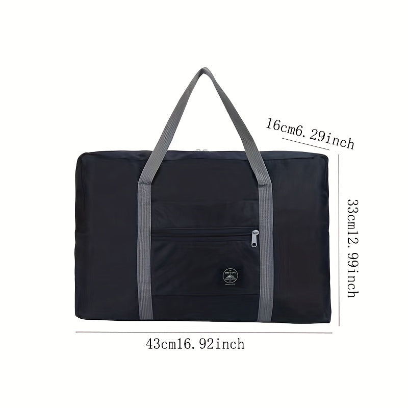 1pc Large Capacity Luggage Bag | Foldable Travel Duffle Tote Bag, Nylon Oxford Fabric, Sky, PGM Brand