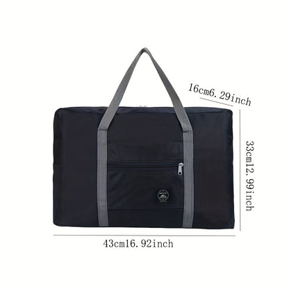 1pc Large Capacity Luggage Bag | Foldable Travel Duffle Tote Bag, Nylon Oxford Fabric, Sky, PGM Brand