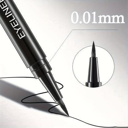 3pcs Quick Dry Black Liquid Eyeliner Pens - Ultra-Fine Tip, Smudge-Proof, Waterproof & Sweatproof, Long-Lasting Makeup Hold, Perfect for Beginners, Festivals & Gifts