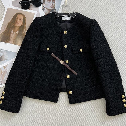 Chanel Spring and Autumn 2025 new high-end round neck small fragrant short coat women small French tweed exquisite
