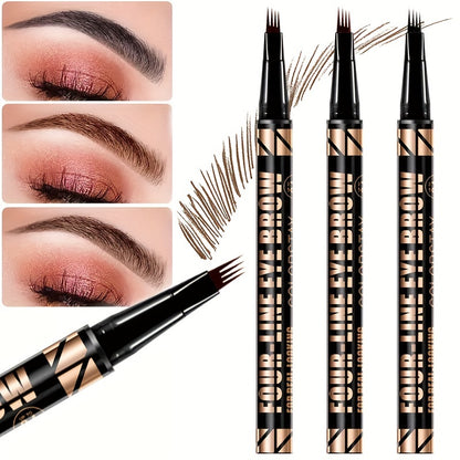 Liquid Eyebrow Pencil, Waterproof And Fast Drying, 4 Split Head, Filled with Sparse Eyebrows, Quick Eyebrow Painting, Enhance Eyebrow Color