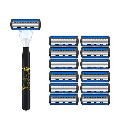 Men's Beard Shaver, 6-layers Blades Razors, Non Slip Handle, Replacement Blades, Men's Shaving Tools