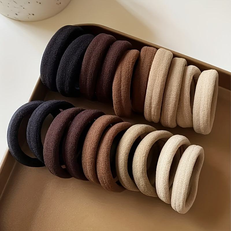 20/40 Solid Color Elastic Hair Bands, Highly Elastic, Stylish And Easy, Suitable for Ponytail Styling, Perfect for Women'S Daily And Casual Use, an Ideal Holiday Gift