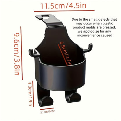 1pc Multi-Function Car Organizer with Hook, Cup Holder & Storage Box - Durable PP Material for Seat Back Drink and Phone Holder