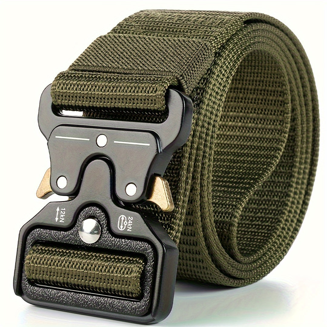 Tactical Belt with Plastic Safety Buckle, Multifunctional Outdoor Training Belt Suitable for Both Men And Women.