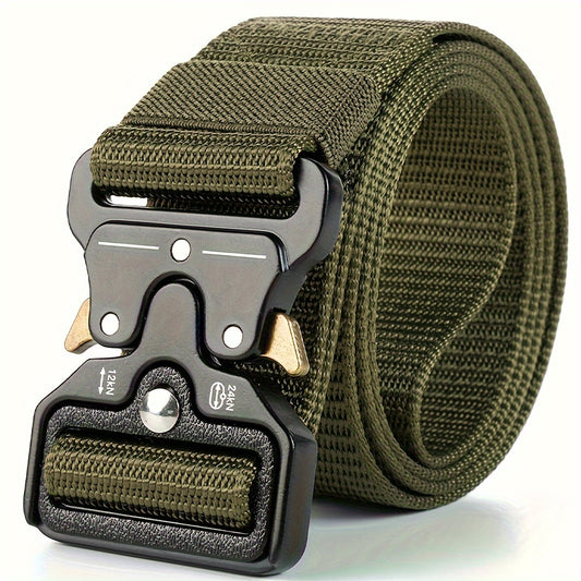 Tactical Belt with Plastic Safety Buckle, Multifunctional Outdoor Training Belt Suitable for Both Men And Women.