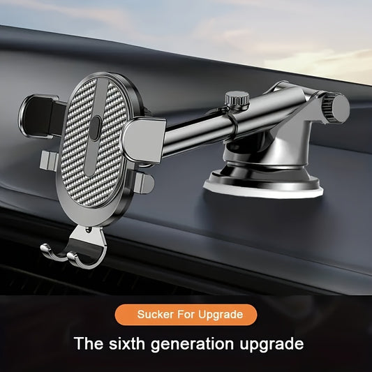 A Multifunctional Car Phone Holder with a Suction Cup for Navigation, Designed to Be Attached Inside The Vehicle